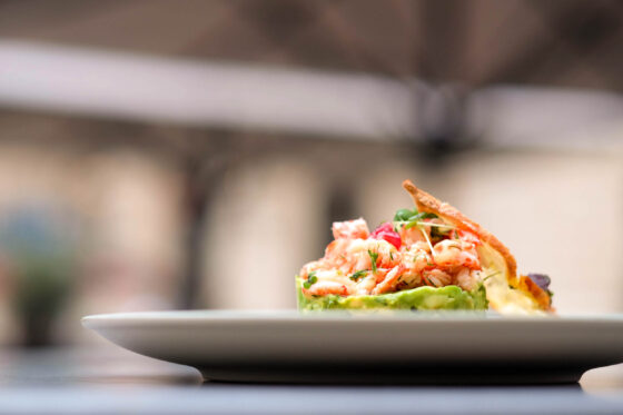 Avocadotatar mit Flusskrebsen